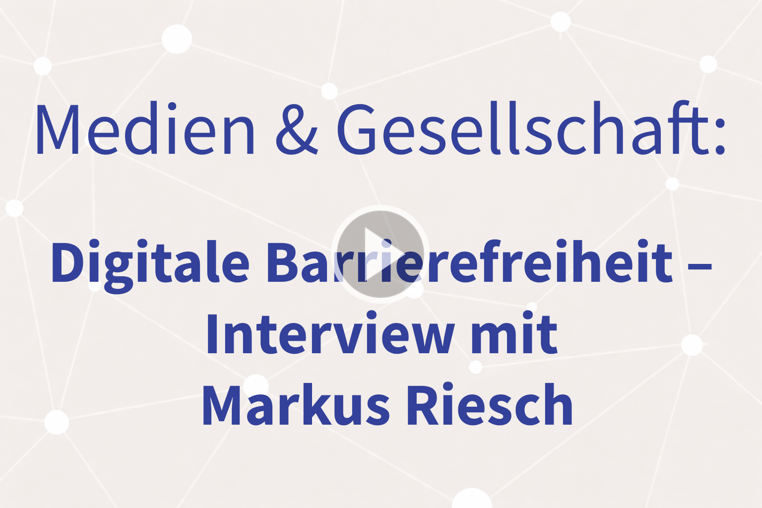 Thumbnail mit Link zum Video "Interview mit Markus Riesch"
