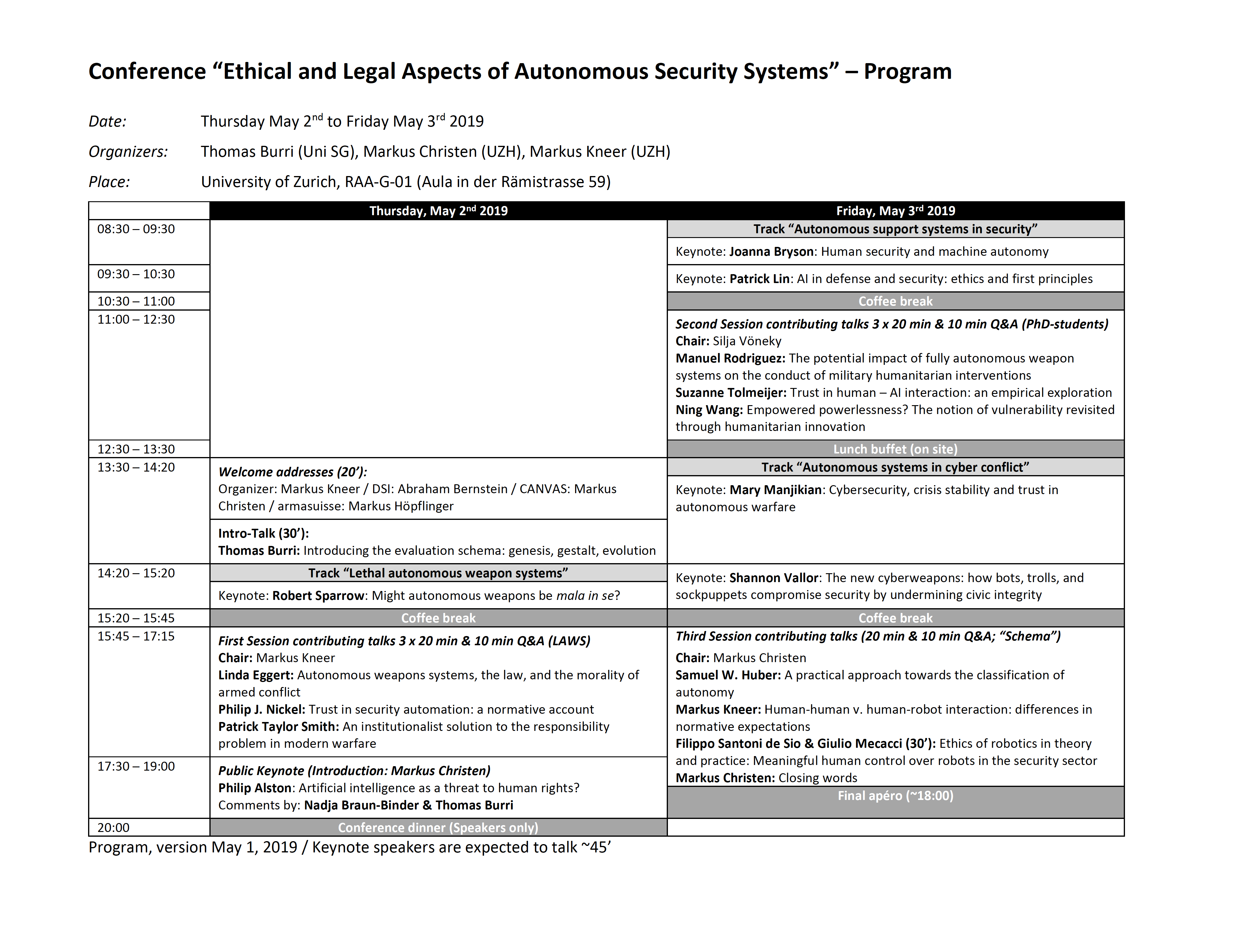 Programm Autonomous Security Systems