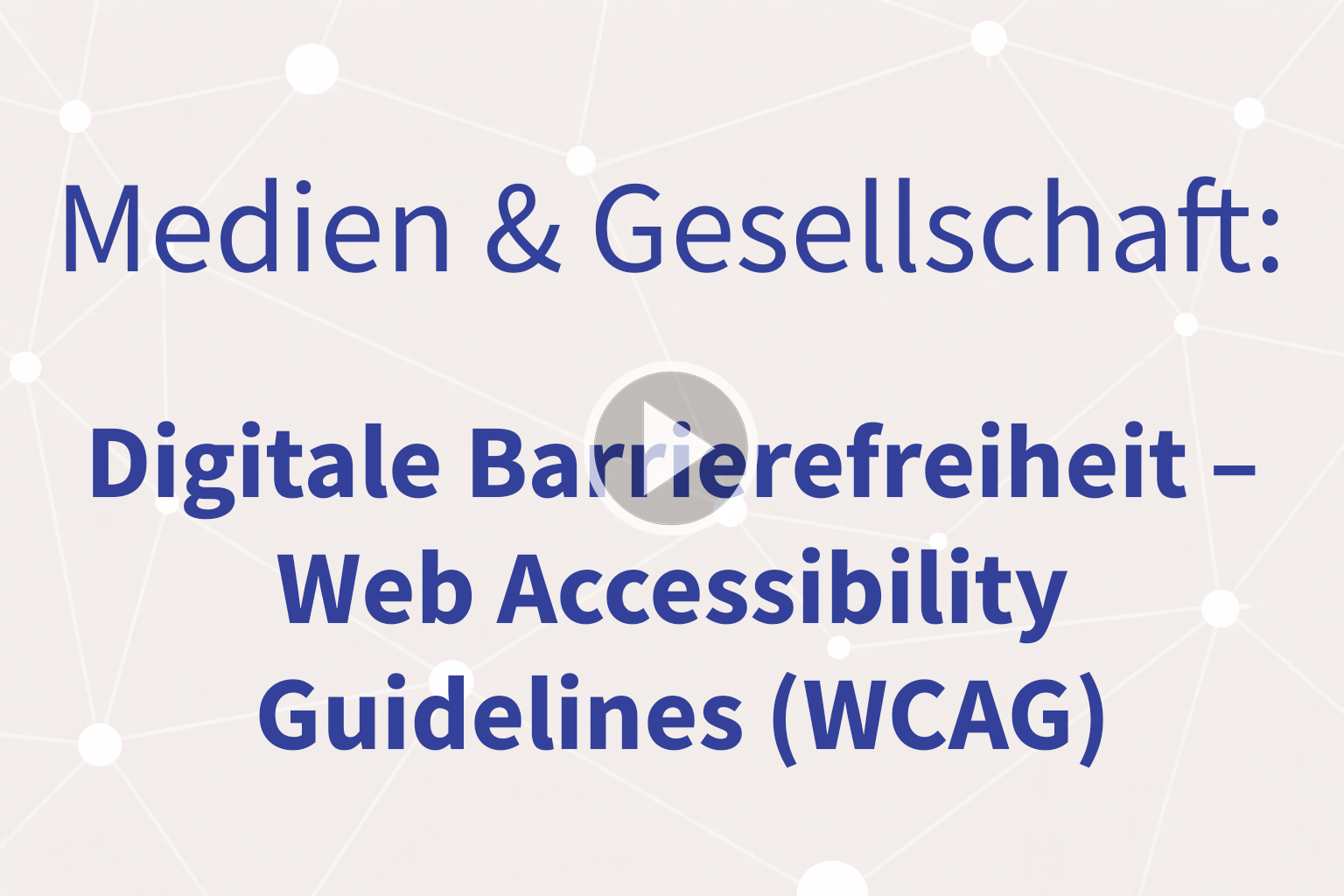 Thumbnail mit Link zum Video "Web Accessibility Guidelines (WCAG)"
