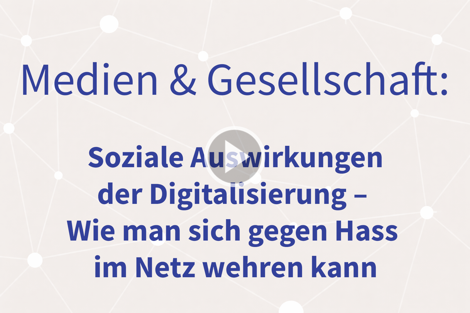 Thumbnail mit Link zum Video "Wie man sich gegen Hass im Netz wehren kann"