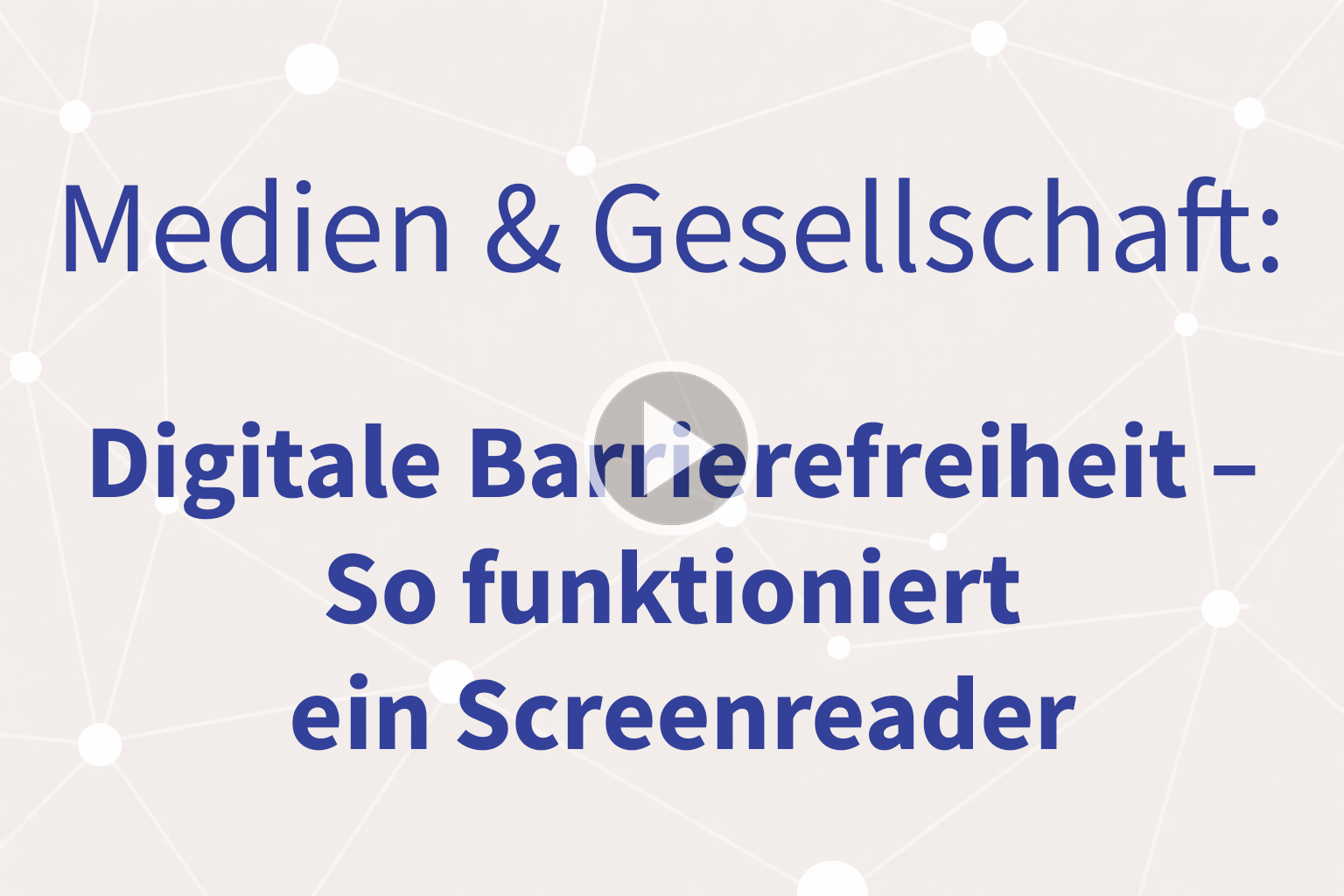 Thumbnail mit Link zum Video "So funktioniert ein Screenreader"