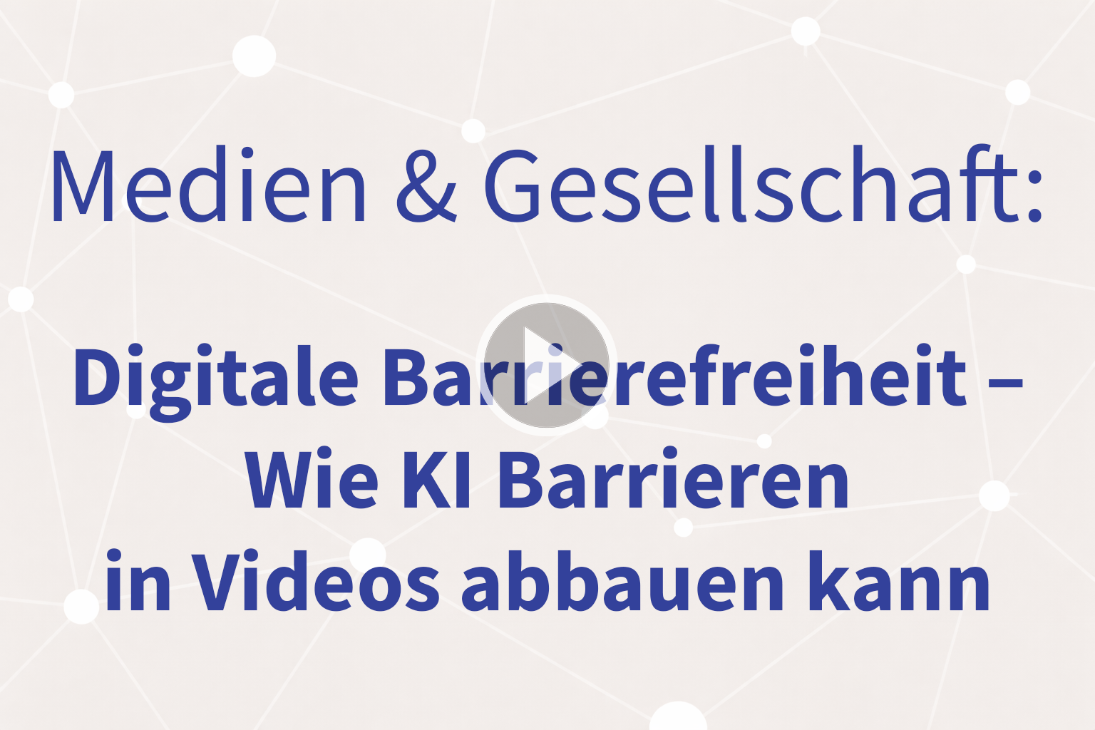 Thumbnail mit Link zum Video "Wie KI Barrieren in Videos abbauen kann"